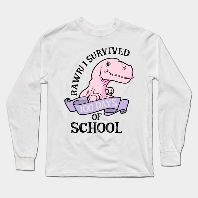 100 Days Of School Teacher's T-shirt Long Sleeve T-Shirt by KsuAnn